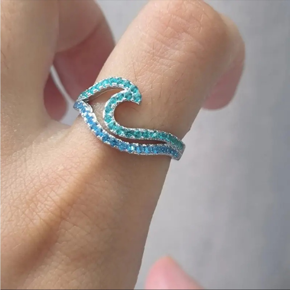 New Blue Wave Ring - Picture 2 of 2